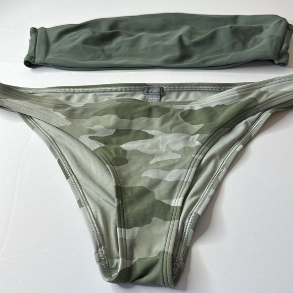 Aerie Mix and Match Bikini Swim Top and Bottoms Camo Medium / Large - Picture 5 of 11